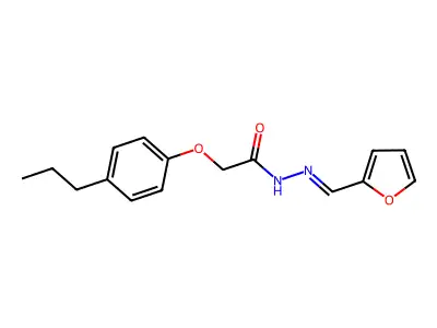 N-(furan-2-ylmethylideneamino)-2-(4-propylphenoxy)acetamide structure