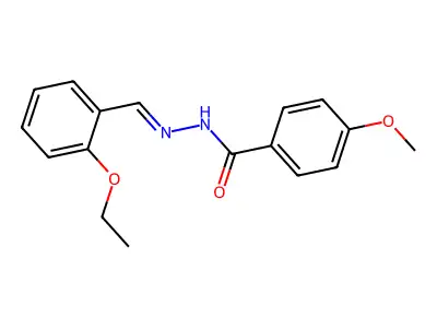 N-[(2-ethoxyphenyl)methylideneamino]-4-methoxybenzamide structure