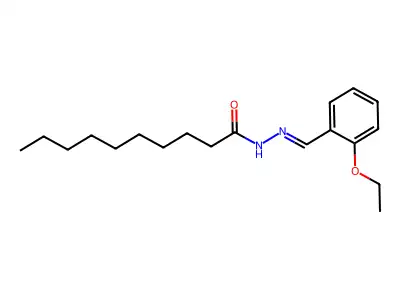 N-[(2-ethoxyphenyl)methylideneamino]decanamide structure