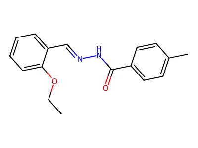 N-[(2-ethoxyphenyl)methylideneamino]-4-methylbenzamide structure