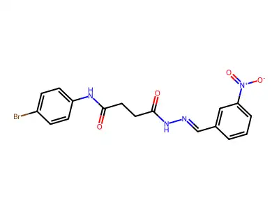 N-(4-Bromophenyl)-4-(2-(3-nitrobenzylidene)hydrazino)-4-oxobutanamide structure