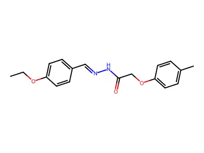 N-[(4-ethoxyphenyl)methylideneamino]-2-(4-methylphenoxy)acetamide structure