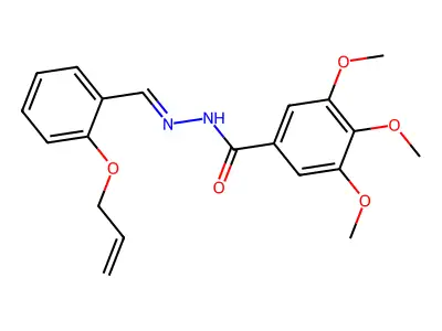 3,4,5-trimethoxy-N-[(2-prop-2-enoxyphenyl)methylideneamino]benzamide structure