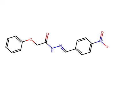 N-[(4-nitrophenyl)methylideneamino]-2-phenoxyacetamide structure
