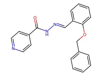 N-[(2-phenylmethoxyphenyl)methylideneamino]pyridine-4-carboxamide structure