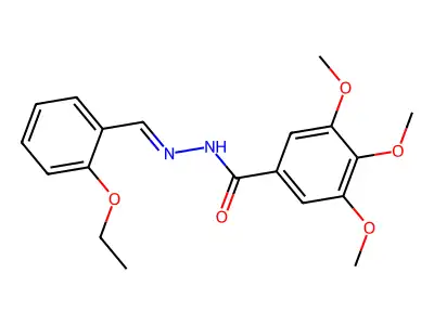 N-[(2-ethoxyphenyl)methylideneamino]-3,4,5-trimethoxybenzamide structure