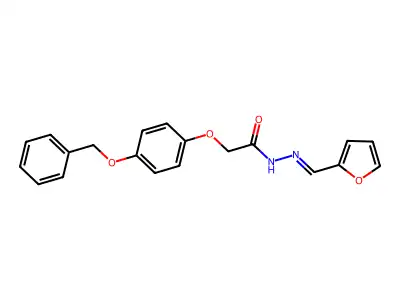 N-(furan-2-ylmethylideneamino)-2-(4-phenylmethoxyphenoxy)acetamide structure