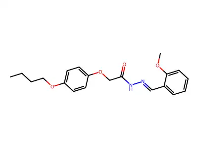 2-(4-butoxyphenoxy)-N-[(2-methoxyphenyl)methylideneamino]acetamide structure