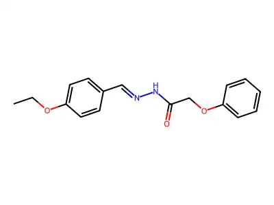 N-[(4-ethoxyphenyl)methylideneamino]-2-phenoxyacetamide structure