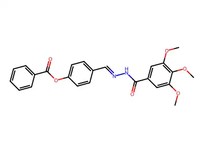 [4-[[(3,4,5-Trimethoxybenzoyl)hydrazinylidene]methyl]phenyl] benzoate structure