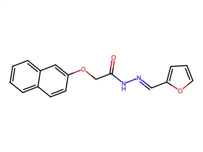 N-(furan-2-ylmethylideneamino)-2-naphthalen-2-yloxyacetamide structure