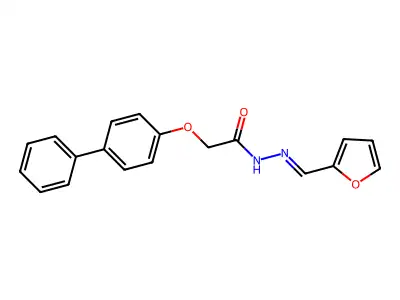 N-(furan-2-ylmethylideneamino)-2-(4-phenylphenoxy)acetamide structure