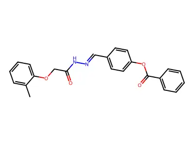 [4-[[[2-(2-Methylphenoxy)acetyl]hydrazinylidene]methyl]phenyl] benzoate structure
