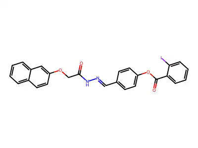 [4-[[(2-Naphthalen-2-yloxyacetyl)hydrazinylidene]methyl]phenyl] 2-iodobenzoate structure