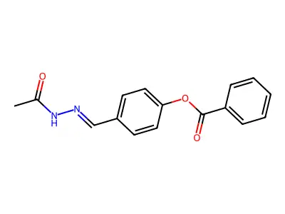 [4-[(Acetylhydrazinylidene)methyl]phenyl] benzoate structure