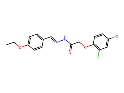 2-(2,4-dichlorophenoxy)-N-[(4-ethoxyphenyl)methylideneamino]acetamide structure
