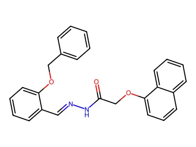 2-naphthalen-1-yloxy-N-[(2-phenylmethoxyphenyl)methylideneamino]acetamide structure