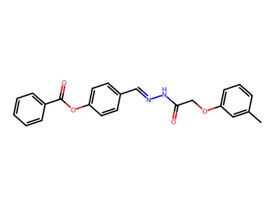 [4-[[[2-(3-Methylphenoxy)acetyl]hydrazinylidene]methyl]phenyl] benzoate structure