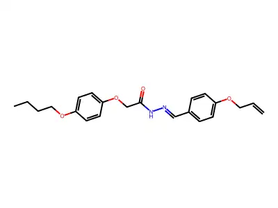2-(4-butoxyphenoxy)-N-[(4-prop-2-enoxyphenyl)methylideneamino]acetamide structure