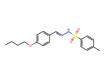 N-[(4-butoxyphenyl)methylideneamino]-4-methylbenzenesulfonamide structure