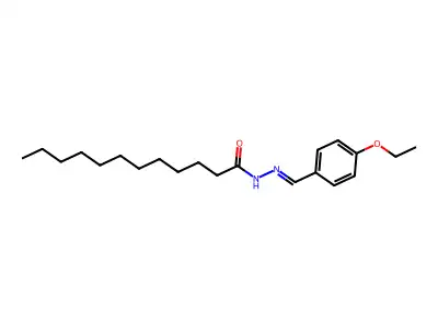 N-[(4-ethoxyphenyl)methylideneamino]dodecanamide structure