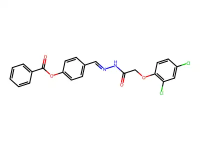 [4-[[[2-(2,4-Dichlorophenoxy)acetyl]hydrazinylidene]methyl]phenyl] benzoate structure