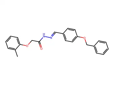 2-(2-methylphenoxy)-N-[(4-phenylmethoxyphenyl)methylideneamino]acetamide structure