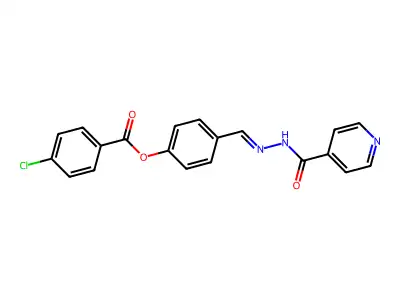 [4-[(Pyridine-4-carbonylhydrazinylidene)methyl]phenyl] 4-chlorobenzoate structure