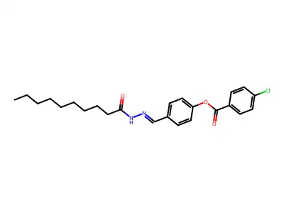 [4-[(Decanoylhydrazinylidene)methyl]phenyl] 4-chlorobenzoate structure