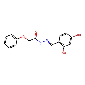 N'-(2,4-dihydroxybenzylidene)-2-phenoxyacetohydrazide structure