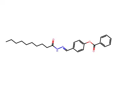 [4-[(Decanoylhydrazinylidene)methyl]phenyl] benzoate structure