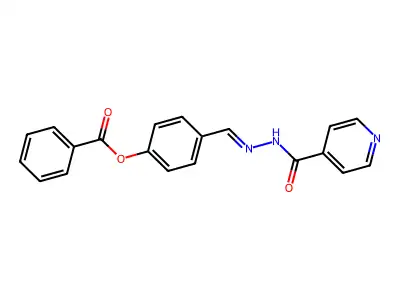 [4-[(Pyridine-4-carbonylhydrazinylidene)methyl]phenyl] benzoate structure