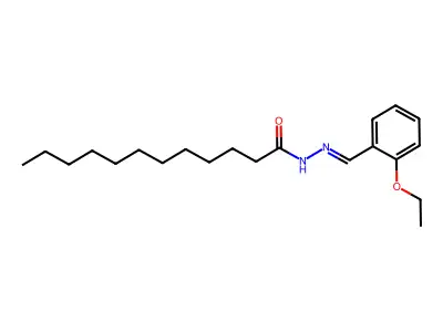 N-[(2-ethoxyphenyl)methylideneamino]dodecanamide structure