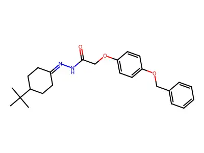 2-(4-(Benzyloxy)phenoxy)-N'-(4-tert-butylcyclohexylidene)acetohydrazide structure