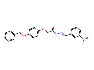 N-[(3-nitrophenyl)methylideneamino]-2-(4-phenylmethoxyphenoxy)acetamide structure