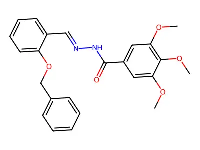 3,4,5-trimethoxy-N-[(2-phenylmethoxyphenyl)methylideneamino]benzamide structure