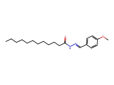 N-[(4-methoxyphenyl)methylideneamino]dodecanamide structure