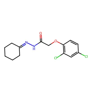 N'-cyclohexylidene-2-(2,4-dichlorophenoxy)acetohydrazide structure