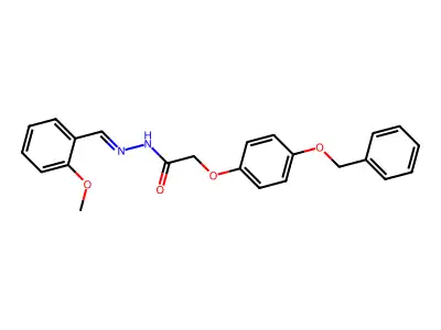 N-[(2-methoxyphenyl)methylideneamino]-2-(4-phenylmethoxyphenoxy)acetamide structure