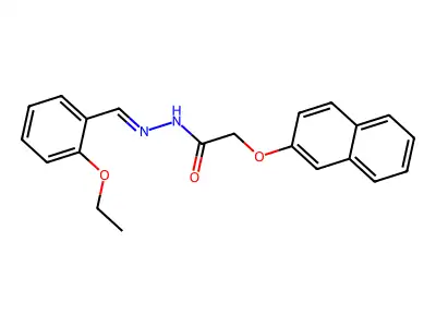 N-[(2-ethoxyphenyl)methylideneamino]-2-naphthalen-2-yloxyacetamide structure