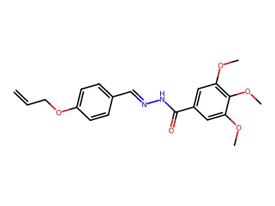 3,4,5-trimethoxy-N-[(4-prop-2-enoxyphenyl)methylideneamino]benzamide structure