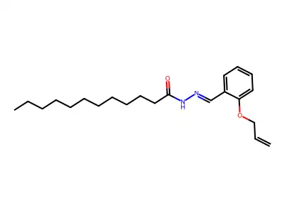 N-[(2-prop-2-enoxyphenyl)methylideneamino]dodecanamide structure