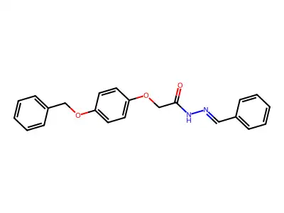 N-(benzylideneamino)-2-(4-phenylmethoxyphenoxy)acetamide structure