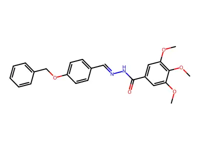3,4,5-trimethoxy-N-[(4-phenylmethoxyphenyl)methylideneamino]benzamide structure