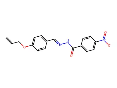4-nitro-N-[(4-prop-2-enoxyphenyl)methylideneamino]benzamide structure