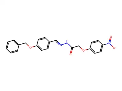 2-(4-nitrophenoxy)-N-[(4-phenylmethoxyphenyl)methylideneamino]acetamide structure