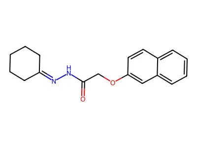 N'-Cyclohexylidene-2-(2-naphthyloxy)acetohydrazide structure