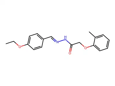 N-[(4-ethoxyphenyl)methylideneamino]-2-(2-methylphenoxy)acetamide structure