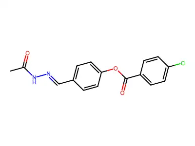 [4-[(Acetylhydrazinylidene)methyl]phenyl] 4-chlorobenzoate structure