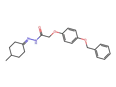 2-(4-(Benzyloxy)phenoxy)-N'-(4-methylcyclohexylidene)acetohydrazide structure